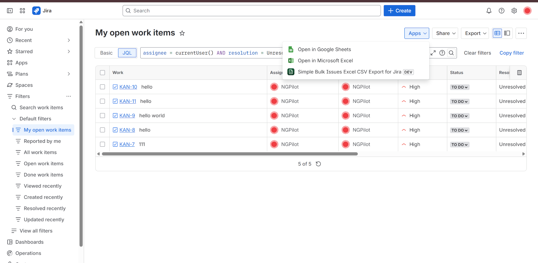 Screenshot: App Button Location